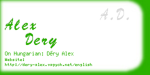 alex dery business card